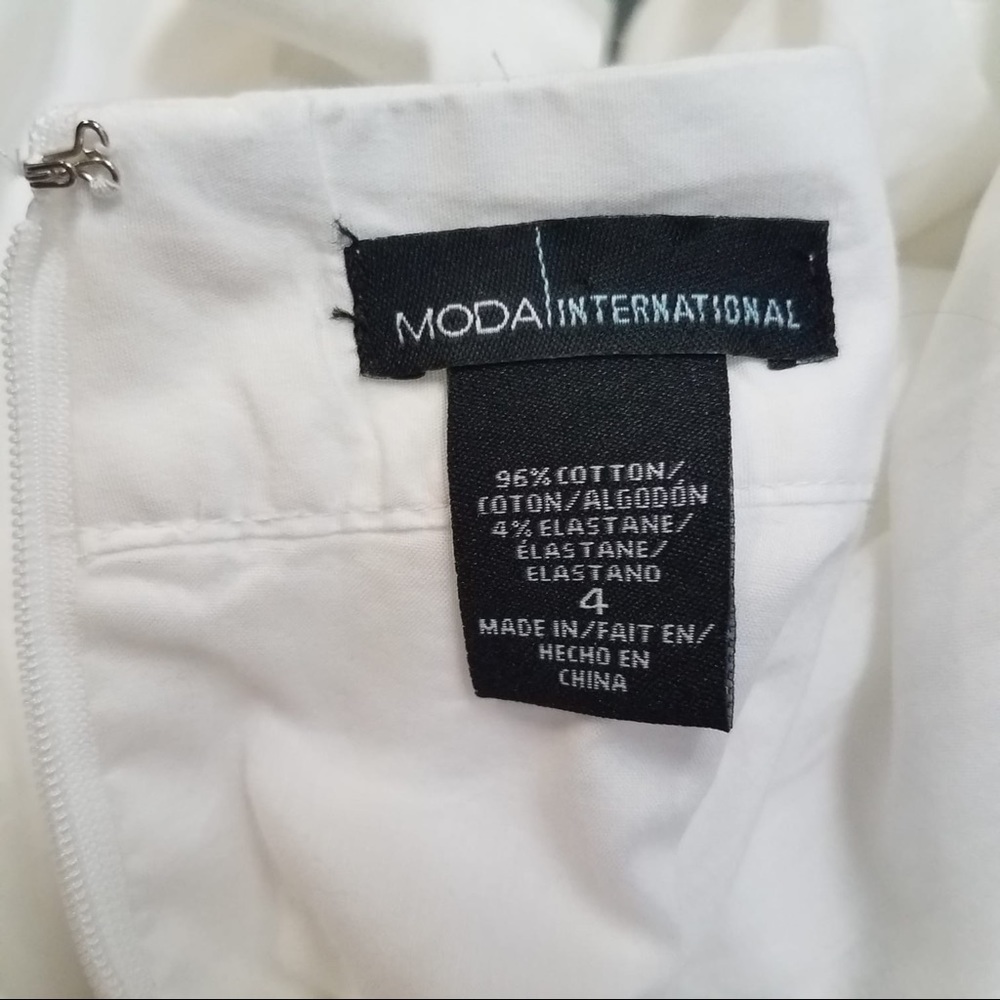 MODA White Cross Back Cami Dress 4 Small - Picture 7 of 8